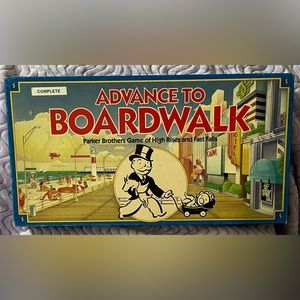 VTG Parker Brothers 1985 Advance to Boardwalk Board Game Complete 2-4 Players 8+